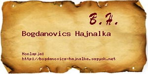 Bogdanovics Hajnalka névjegykártya